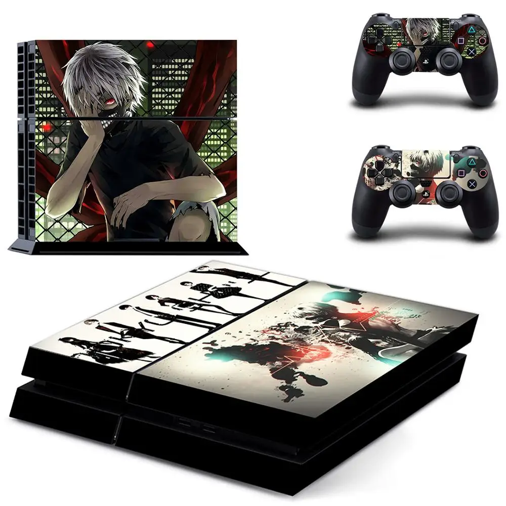 PS4 аниме Токийский Гуль виниловые наклейки стикеры на кожу для sony Playstation 4 консоль набор+ 2 контроллера наклейки на геймпады аксессуары