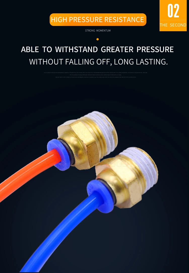 Free shipping 10pcs PC4-03, 4mm to 3/8' Pneumatic Connectors male straight one-touch fittings