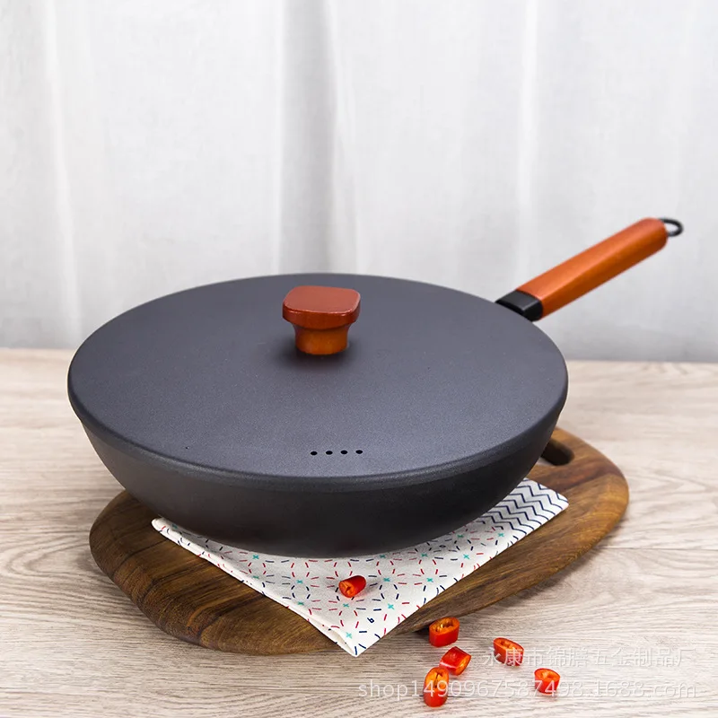 Cast iron pot set Three-piece non-stick pot and old iron pot kitchen pot cookware set kitchen supplies