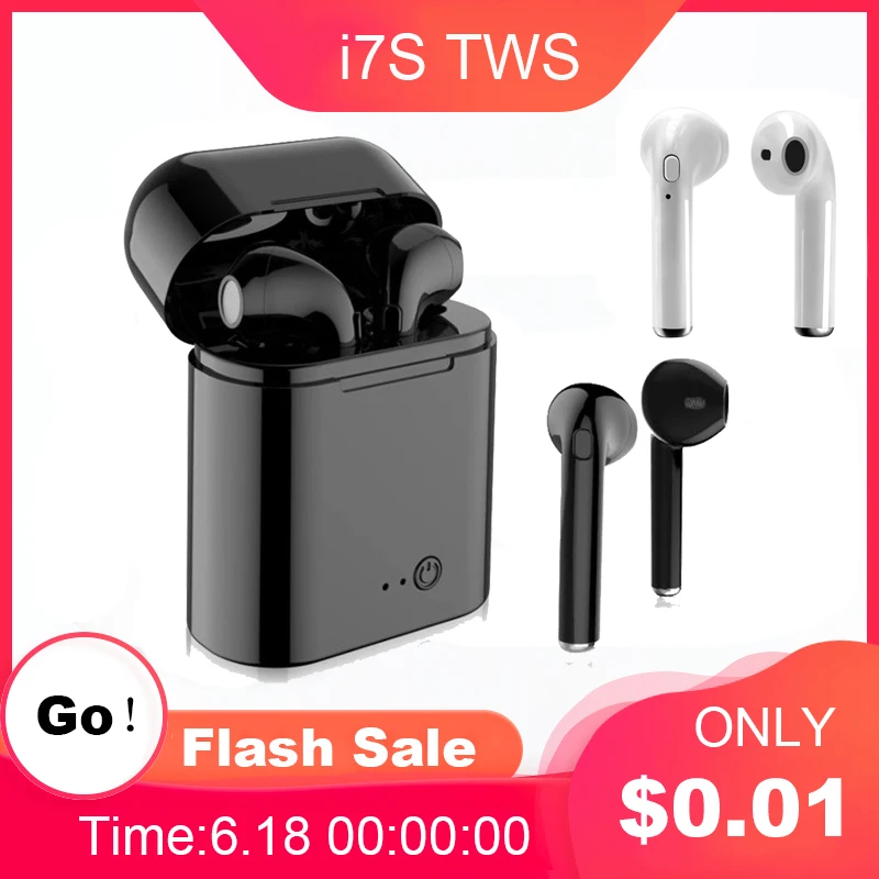 i7s TWS Wireless bluetooth Earpiece Bluetooth 5.0 Earphones sport Earbuds Headset With Mic For smart Phone For Xiaomi For Samsun