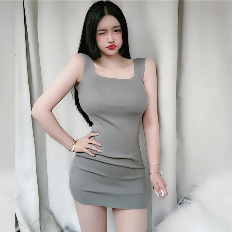 AOSSVIAO женское платье Vestido летнее трикотажное облегающее туника с круглым вырезом