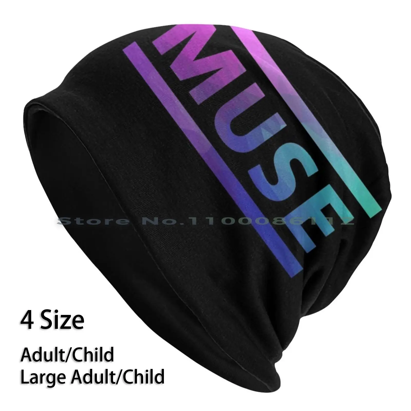 

Muse , Abstract Color Beanies Knit Hat Music Logo Muse Band Brimless Knitted Hat Skullcap Gift Casual Creative