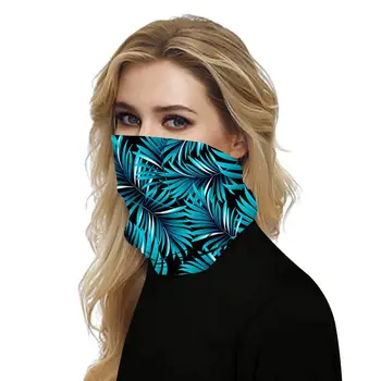 

Outdoor Scarf Women Sun Protection Bandana 3D Digital Leaf Coconut Tree Anti-UV Dust Face Cover Neck Gaiter Cycling Scarf