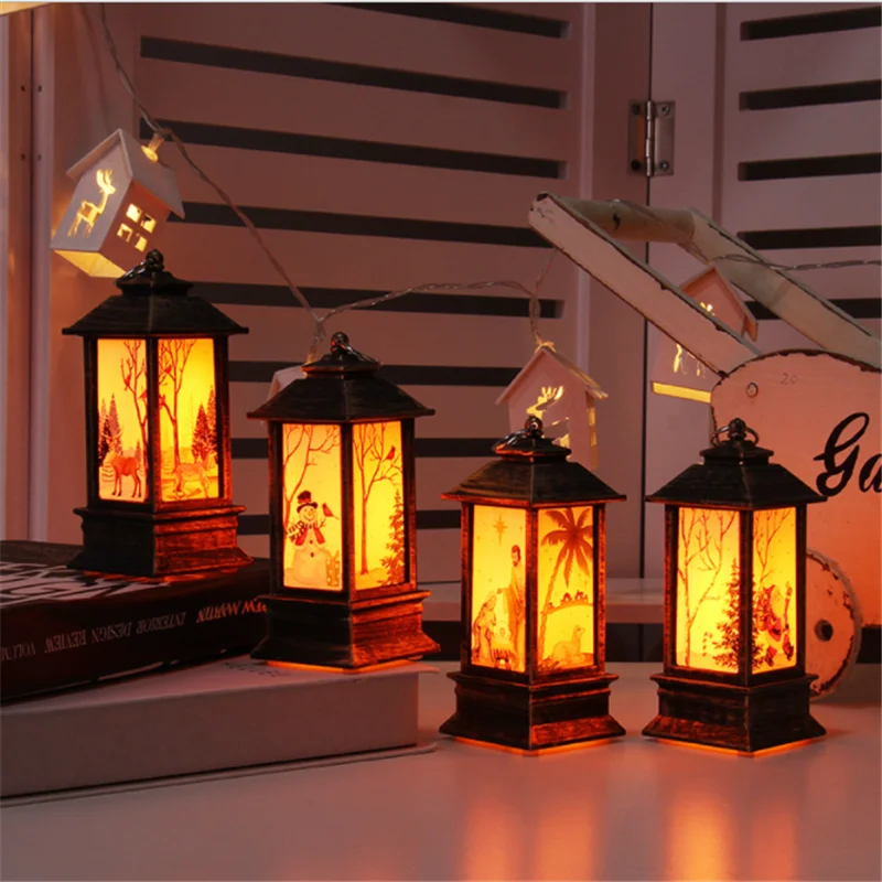 Christmas Decoration LED Night Lights Santa Snowman Deer Desktop Night Lamp Xmas Party Wedding Hanging Light For Christmas Gifts