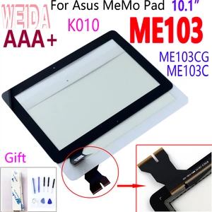 Écran tactile de 10.1 pouces pour ASUS memory Pad ME103, ME103C, K010, avec panneau en verre et câble noir