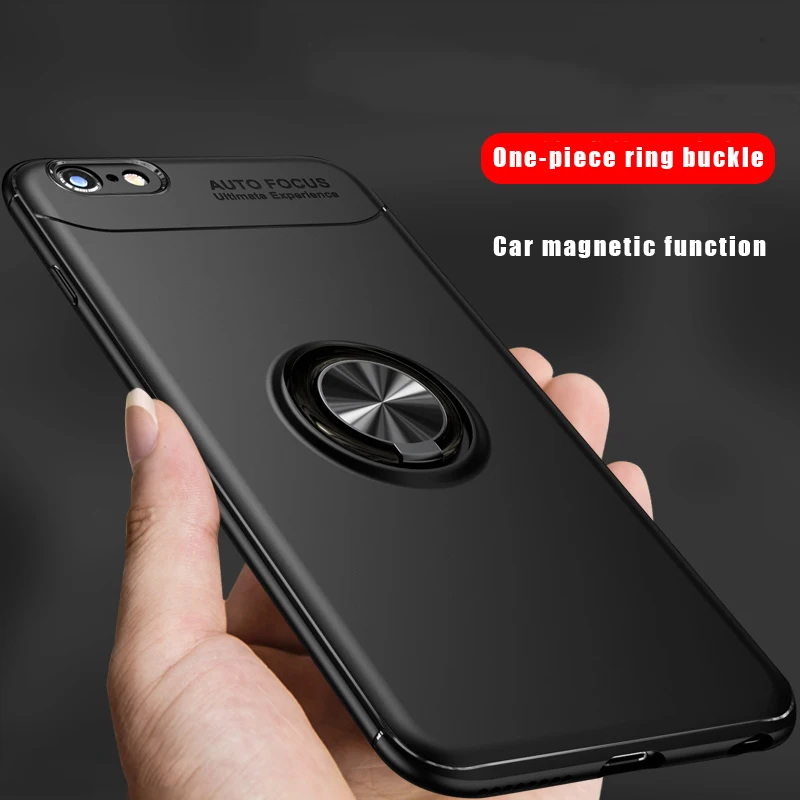 Custodia Antiurto Per Iphone 7 8 Plus Custodia Anello Magnetico Magnete Custodia In Silicone Tpu Opaco Per Iphone 6 S 6 S Plus X 7 8 8 Plus Custodie