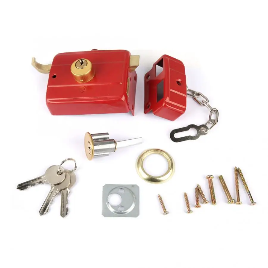 

Heavy Duty Security Lock Dead Bolt Lock with Keys for Front Door Red