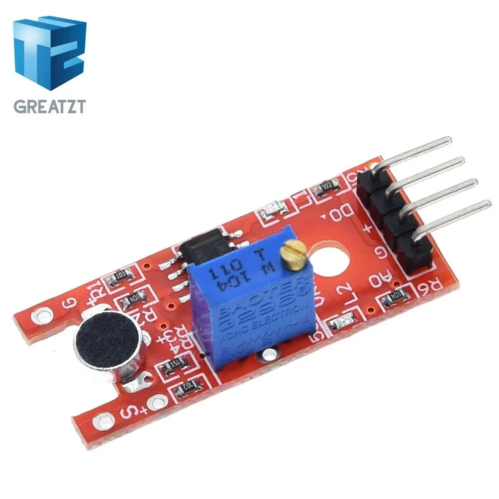 GREATZT микрофон голосовой Звук сенсор модуль для Arduino аналоговый цифровой выход сенсор s KY-038
