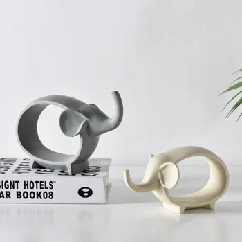 

Modern Design Abstract Elephant Miniature Model Statue Home Decoration Ornaments Desktop Decor Figurine Wedding Crafts Gifts