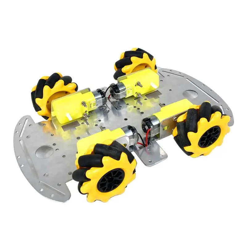 

Omnidirectional Wheel Trolley Smart Robot Car Chassis Metal TT Motor Kits DIY R9UE