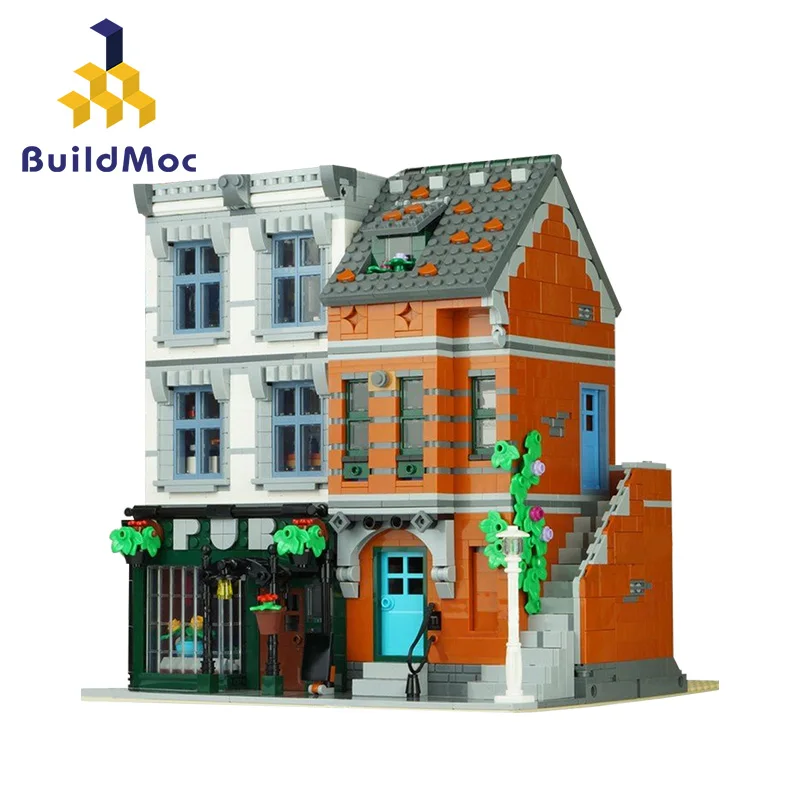 

MOC-53879 Modular Pub Street View Bar Scene Modular Model Building Block Toy Children Gift High-Quality Bricks