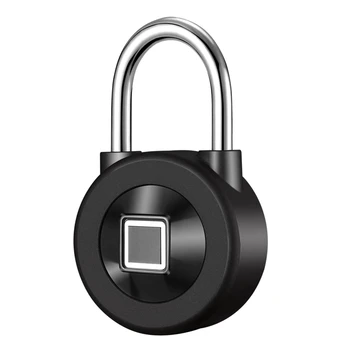 

Fingerprint Padlock, Intelligent Metal Waterproof Ios/Android App Intelligent Remote Control Keyless Luggage Lock, Suitable fo