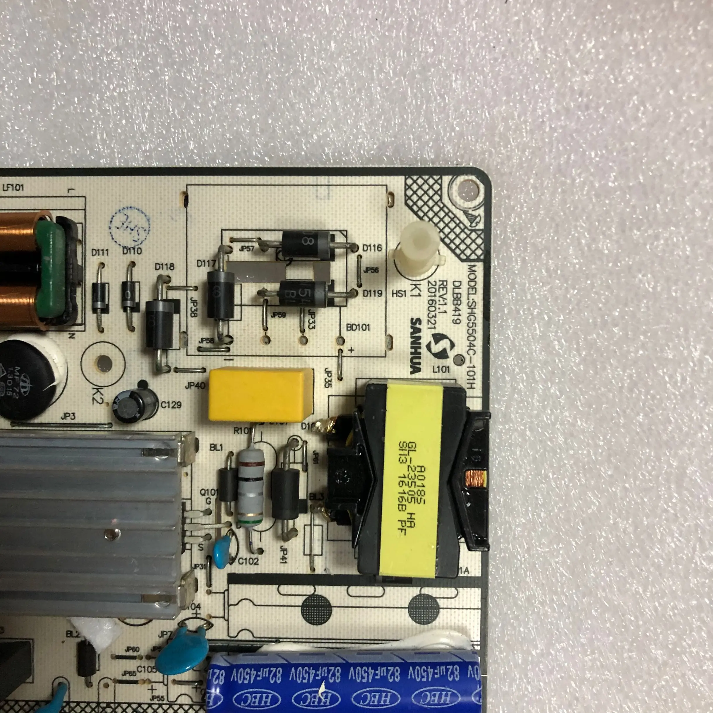 Хорошая работа плата питания SHG5504C-101H DLBB419 REV1.1 SHG5504C