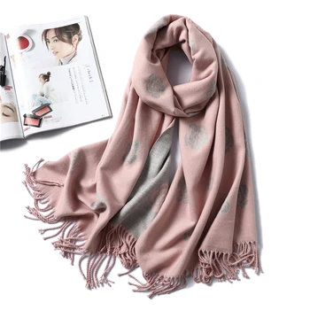 

Thickened Thermal Scarf Women 2020 New Simple Pure Shawls Wraps Fashion Tassels Cashmere Scarves Winter Pashmina Femme Echarpe