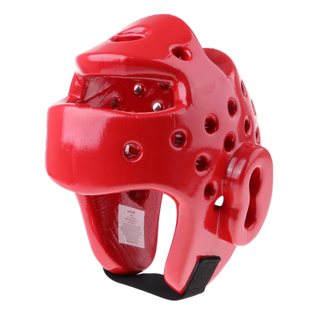 Полупокрытый шлем тэквондо для бокса с головным редуктором для скручивания ММА боевые художественные снасти - Цвет: Red