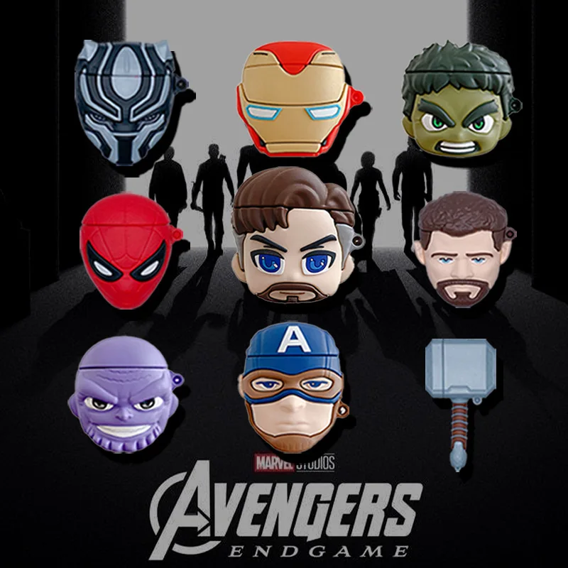 Защитный силиконовый чехол с рисунком комиксов Marvel танос Тор Человек-паук Черная