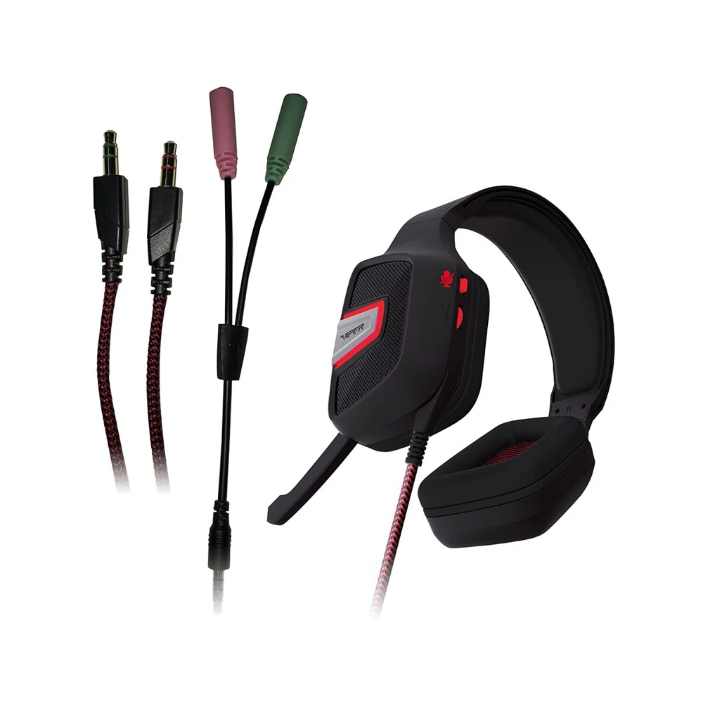 Гарнитура Patriot Viper V330 проводная, стерео, 20-20000 Гц, 32 Ом, 95 дБ,-38 дБ, черная