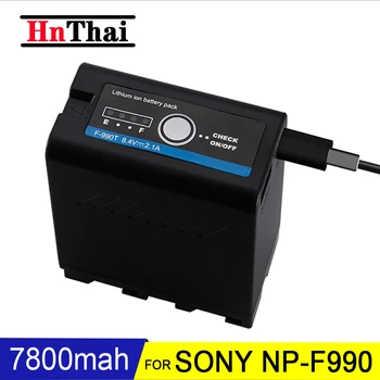 

HnThai NP-F990 7800mAh Camera Battery For Sony NP-F550 NP-F570 F530 F730 F930 F950 F960 NEX-EA50 DSR-PD198P Power Bank Battery