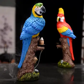 

Little Bird Smoke Waterfall Incense Holder Resin Parrot Backflow Incense Burner Aromatherapy Furnace Aromatherapy Environment