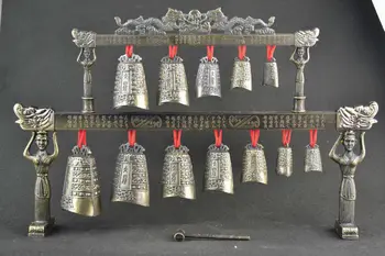 

Classic Decorative Bronze Sculpture Of Rare Classical Instruments Chime
