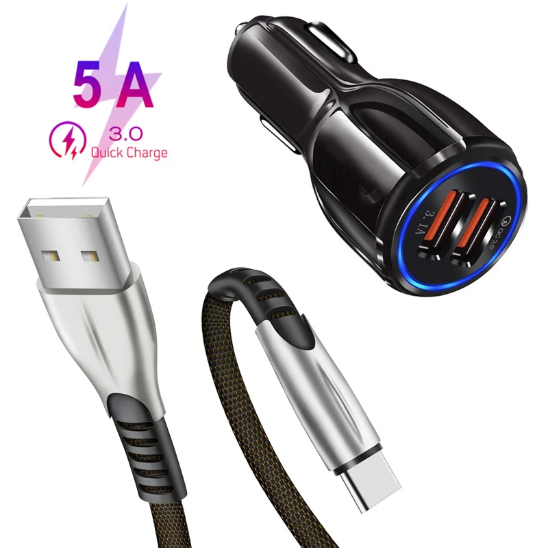 Зарядный кабель QC 3 0 для Samsung A20E A40 A50 A5 A7 2017 Huawei P30 P20 lite Mate 30 20 | Мобильные телефоны и