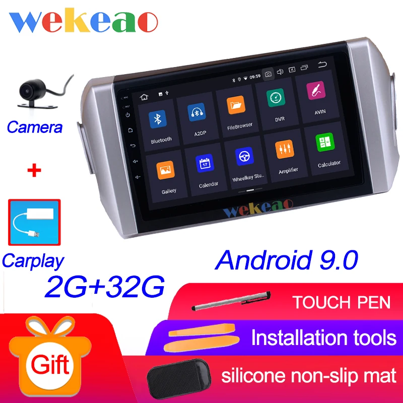 Wekeao сенсорный экран " Android 9,0 Автомагнитола для Toyota Innova Android авто gps навигация - Цвет: Android Car Radio