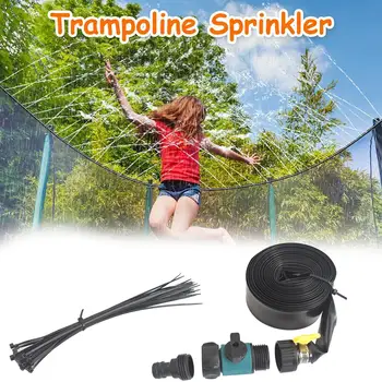 

Summer Garden Trampoline Sprinkler hose Outdoor Quick Install Back-yard Water Game Toy reduces Trampoline temperature