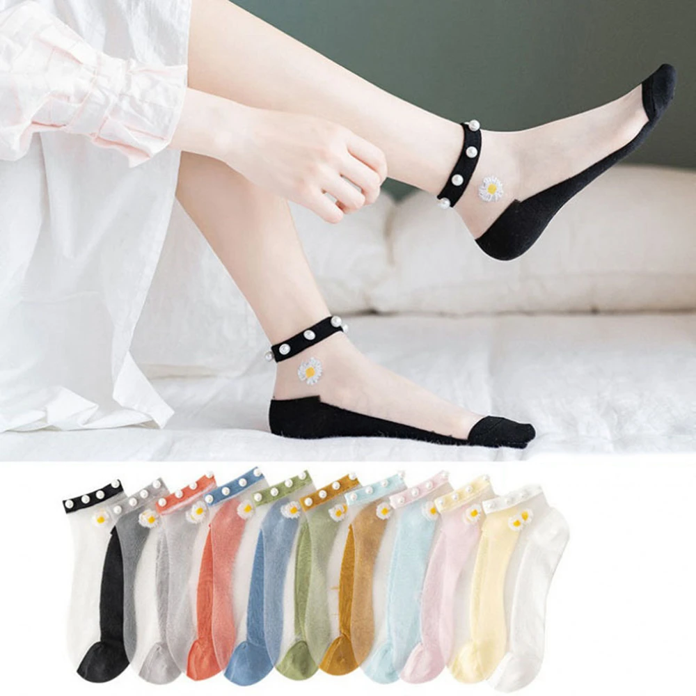 1 Par De Calcetines Transparentes Ultrafinos Para Mujer 1 Par De Calcetines Transparentes Ultrafinos Para Mujer