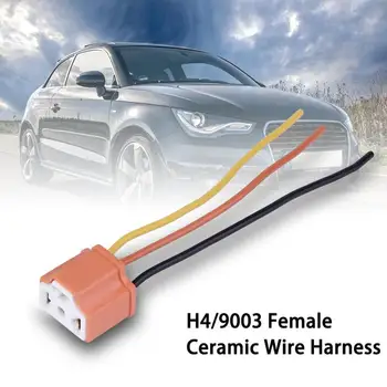 

H4/9003/HB2 Ceramic Bulb Holder Auto Halogen Bulb Socket Lamp Holders H4 led Connector Plug Extension Wire Car Accessorie TSLM1