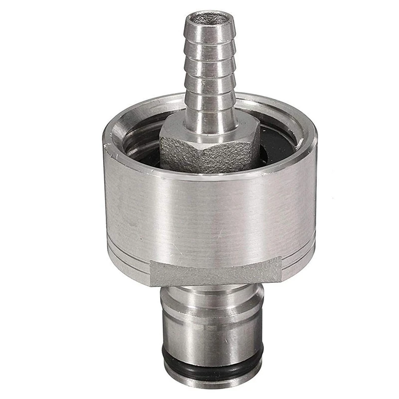 

Carbonation Cap 304 Stainless Steel Carbonator with Liquid Ball Lock Disconnect 1/4 inch Barb Hot Homebrew Soda Water Carbonate