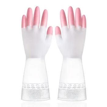 

Dishwashing Gloves Rubber Latex Washing Clothes Kitchen Cleaning Housework Thin Waterproof Antifouling 2 Pairs