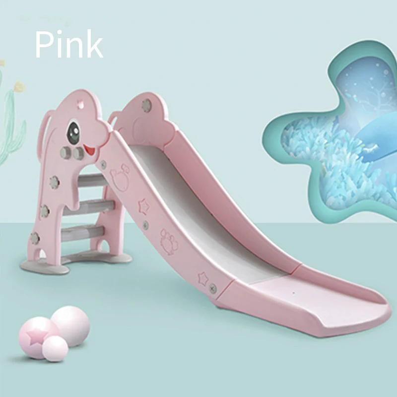 Розовый BabyGo детский складной слайд баскетбольная коробка Крытый открытый игровая площадка Домашняя игра горка альпинист Дети Детская горка - Цвет: Розовый