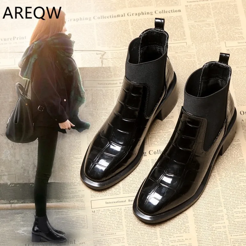 Женские ботильоны ботинки мартинсы повседневная обувь на осень и зиму модные