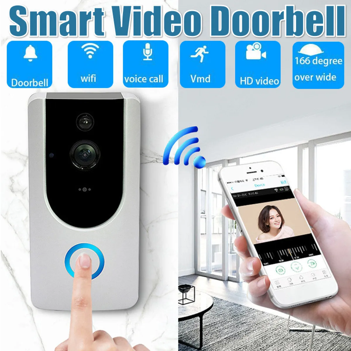 

Smart IP Video Intercom WI-FI Video Door Phone Door Bell WIFI Doorbell Camera For Apartments IR Alarm Wireless Security Camera