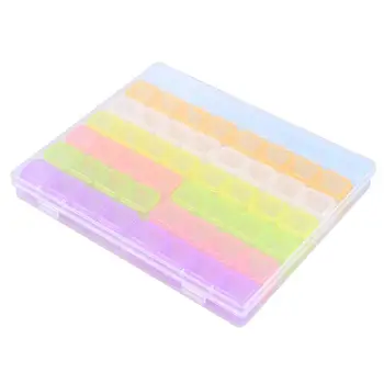 

1pc Storage Box 56 Grids Salon Nail Art Simple Organiser Container Case Empty Box Storage Box