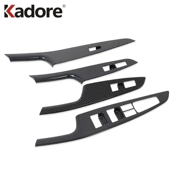 

For Hyundai Tucson 2015-2019 2020 Carbon Fiber Interior Door Armrest Panel Window Lift Button Cover Trim Interior Accessories