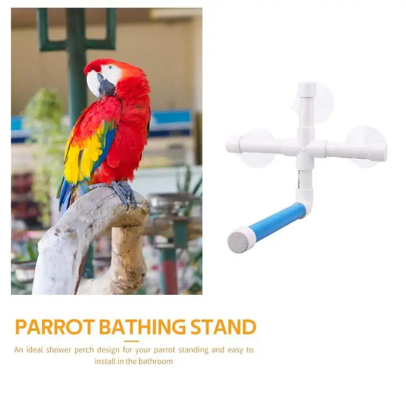Прочный складной Parrot душ для ванной с 4 присосками стоящая барная станция палка креативная игрушка птица товары для домашних животных