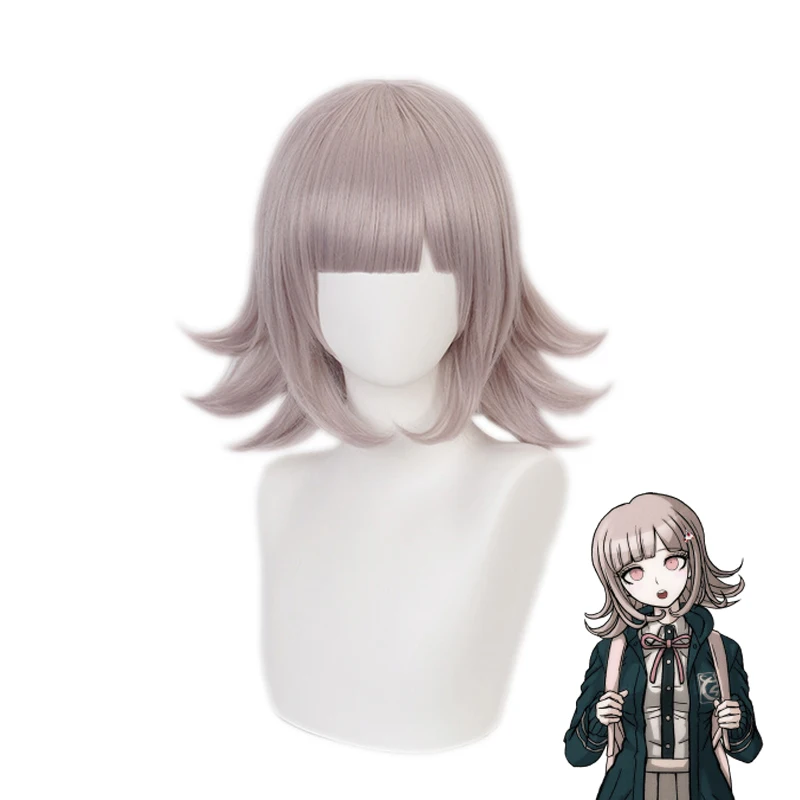 Danganronpa Nanami ChiaKi Для женщин короткий парик Косплэй костюм супер ботинки для косплея данганронпа Уганда