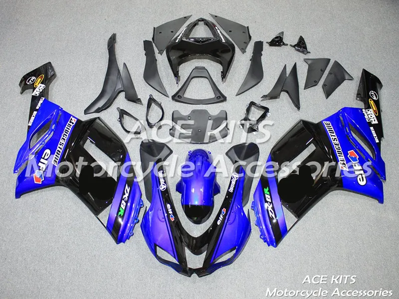 Мотоциклетный обтекатель abs для kawasaki Ninja ZX6R 599 636 2007 2008 впрыска топлива Bodywor любого цвета, подходят к любому у ACE № 267