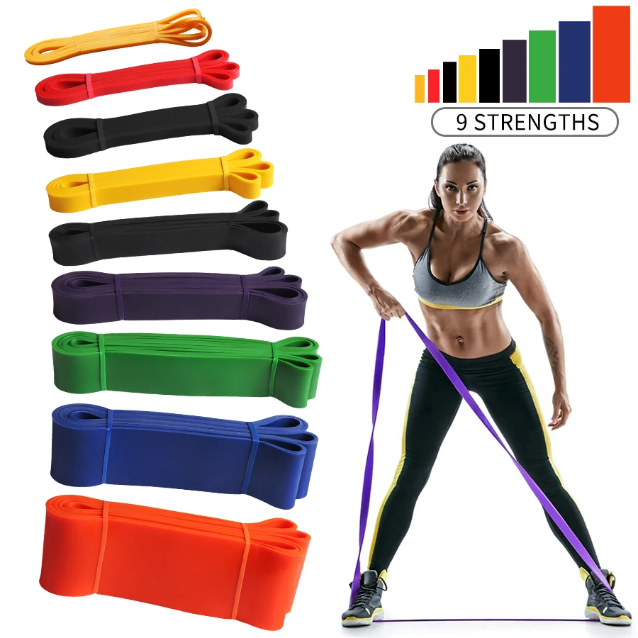 Resistance Bands Heavy Duty Pull Up Latex Loop Band Fitness Yoga Gym Exercise UK 