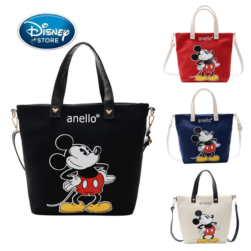 

Disney Joint List Shoulder Bag Mickey Mouse Women Canvas Crossbody Shopping Bags Large Capacity Lady Travel Storage Handbags