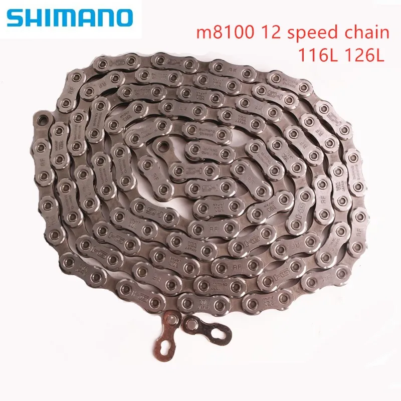 

SHIMANO XT M8100 12 Speed Chain Mountain Bike Bicycle Chain 116L 126L CN-M8100 MTB 12S with quick-link