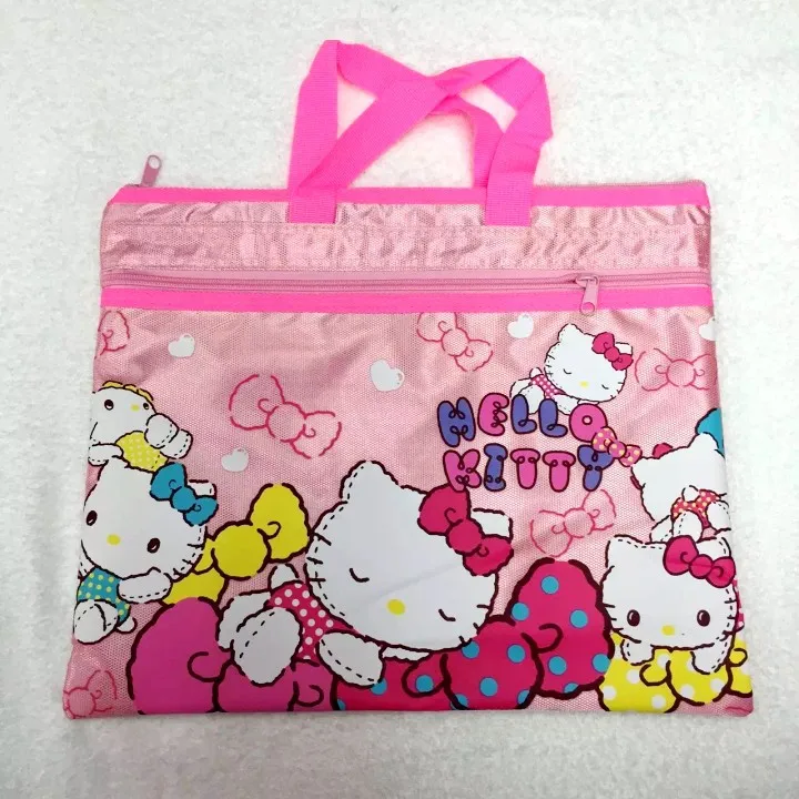 Hello kitty kt Cat Джингл кошки мультфильм экологически чистые покупки ручной Потяните Ланч-бокс сумка информация обзор