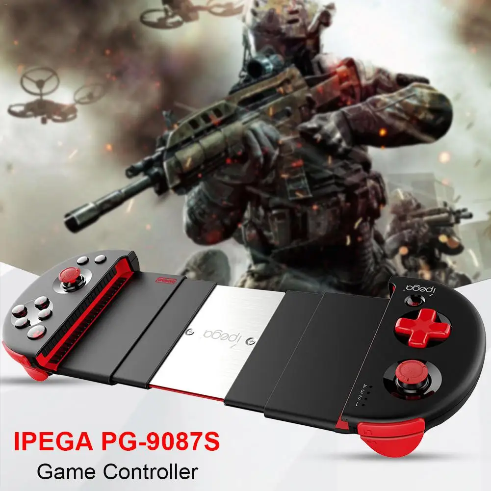 IPEGA PG-9087S Retractable Wireless Bluetooth Android IOS Direct Joystick Game Controller for PUGB Red Warrior Handle King