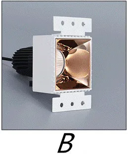 Затемняемый COB бесборный светильник 10 Вт 15 Вт без оправы золотой белый черный внутренний свет в помещении для Одежда для гостиниц магазин AC85-265V - Испускаемый цвет: B