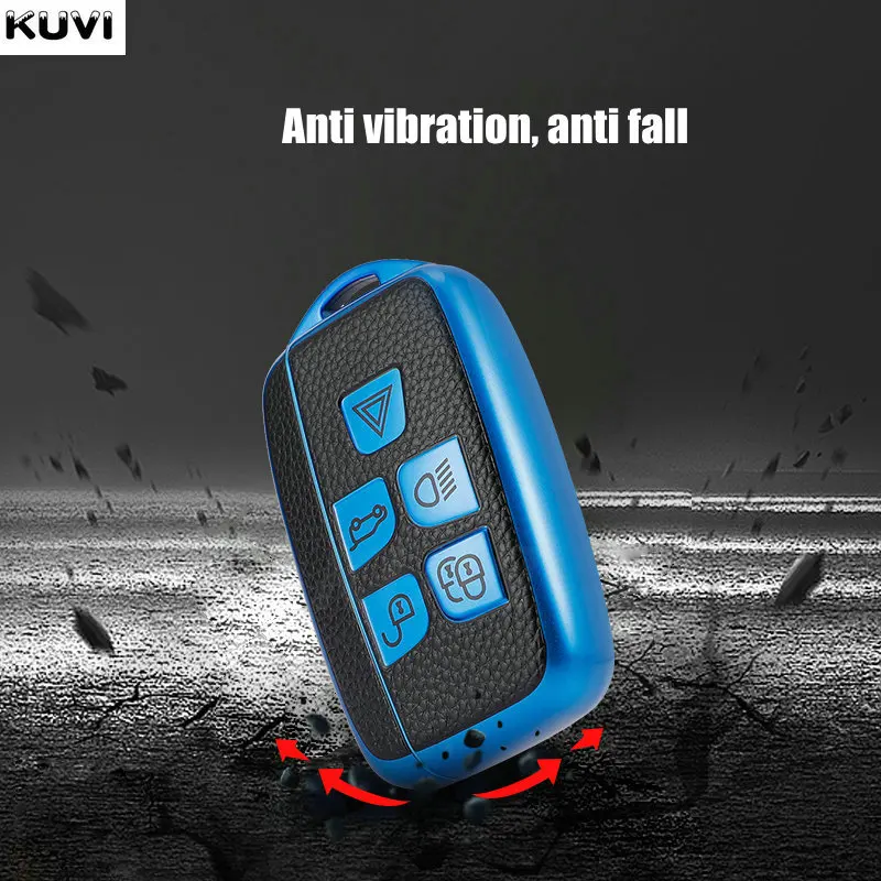 Leather Tpu Car Remote Key Case Cover Holder Shell For Land Rover Range Rover Sport Evoque Freelander - For Jaguar Xf Xj Xe Xjl Xf - Racext™️ - - Racext 27