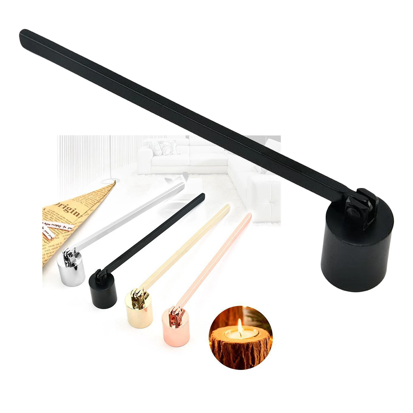 Candle Snuffer Polished Stainless Steel Candle Extinguisher Snuffer 19.3cm candle wick trimmer candle accessories