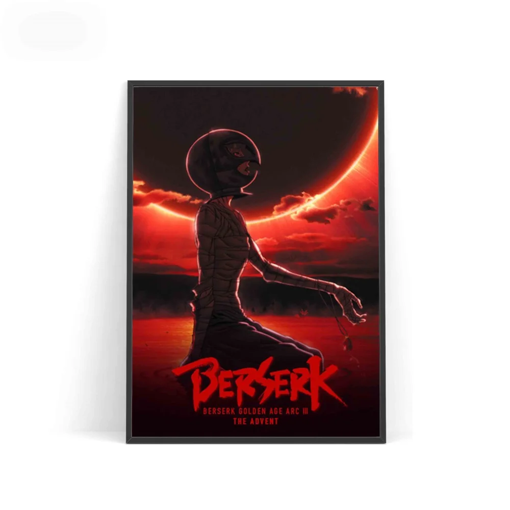 Постер Berserk Япония аниме плакаты и принты Холст Картина Настенная картина для гостиной домашний декор - Цвет: E