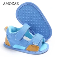 Newborn Baby Girls Sandals Unisex Soft Leather Baby Sandals Summer Shoes For Girls With Non-slip Suede Soles For Baby Boys 4