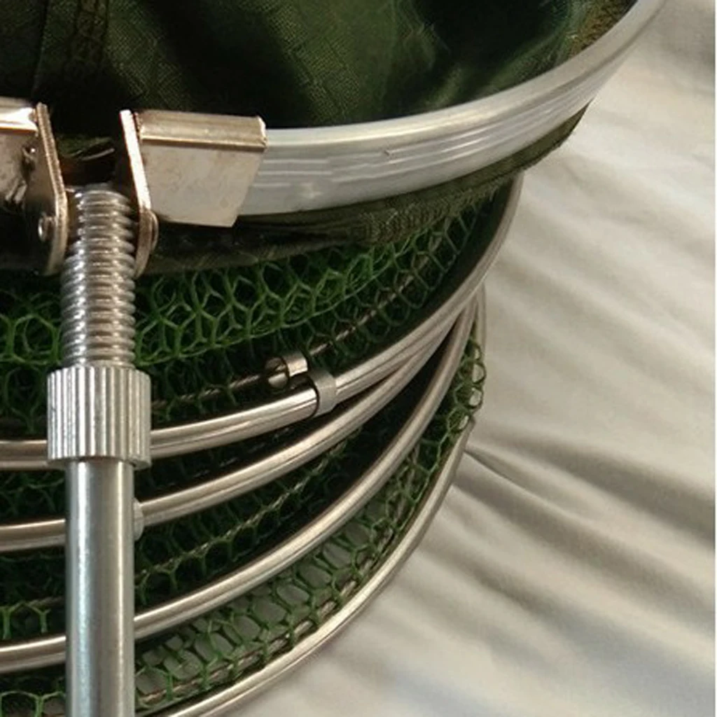 5 Layers Folding Fishing Net Wire Basket Fishing Tackle Cage Fish Storage Net Fishing Equipment with Storage Bag 2m 2.5m